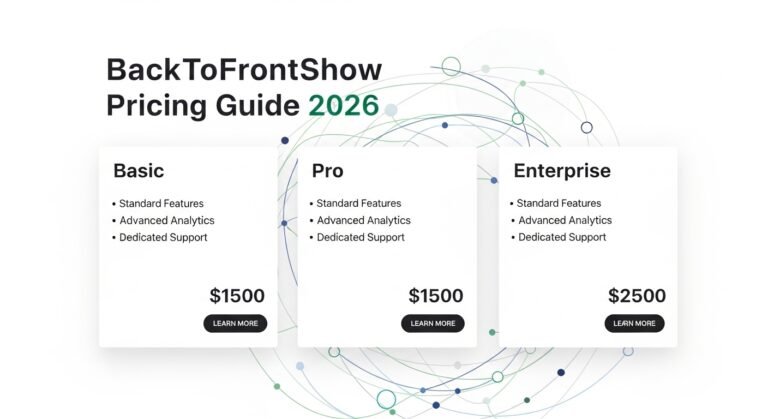 backtofrontshow pricing