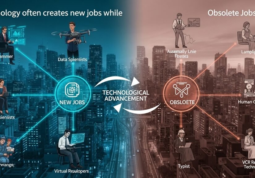which statement describes a key effect of technology?