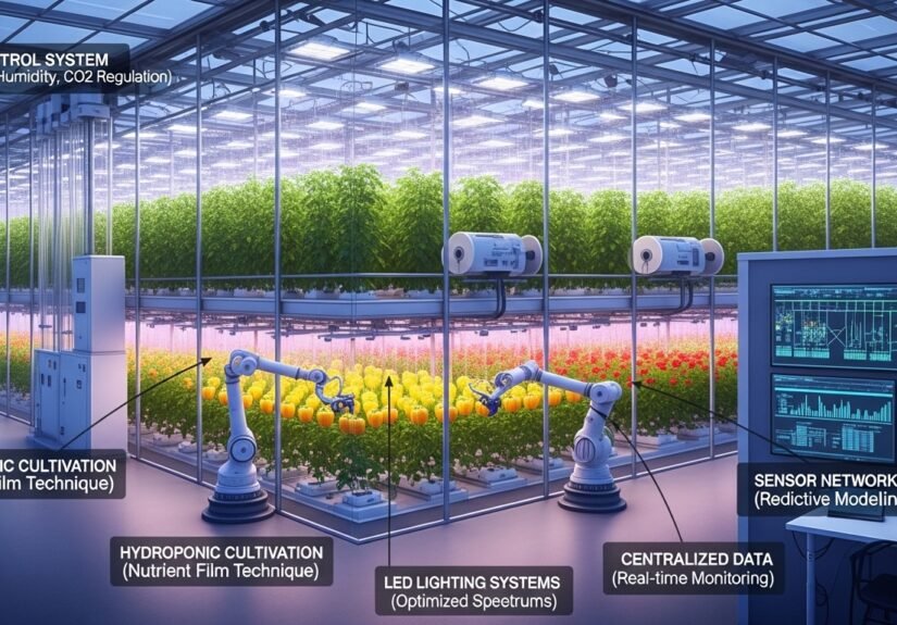 explain how dutch agriculture uses technology to fully control the growing environment of crops.
